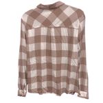 Maurice's Maurice’s Buffalo Plaid khaki and white Button Down Shirt size large Photo 1