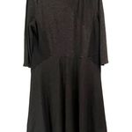 Lane Bryant Dress Size 18/20 Black Gold Metallic Evening Dressy 3/4 Sleeves Photo 0