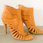 Forever 21 Faux Suede Heeled Cutout Sandals Open Toe 6 Photo 0