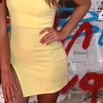 Boohoo Yellow Square Neck Dress Photo 0