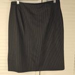 Brooks Brothers NWT  Womens Black Stripe Side Slit Wool Blend Pencil‎ Skirt 8 Photo 1