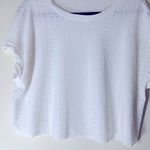 ZARA eyelet boxy crop top oversized white size small Photo 6
