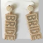 Elegant Cream and Gold 'BRIDE' Earrings Photo 0