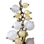 EXPRESS Statement Necklace White Clear Pale Yellow Bauble Beads with Gold Accents Photo 9
