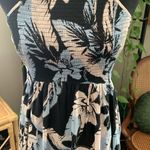 Free People Intimately Heat Wave Black & Blue Tropical Floral Strappy Back Dress Photo 3