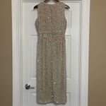 Mac Duggal  Sequin High-Neck Column Midi Dress Photo 6