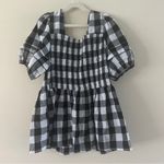 Black Square Neck Puff Sleeve Smocked Top Size XL Photo 1