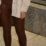 SheIn Chocolate Brown Faux Leather High Rise Legging Photo 0