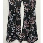 Free People Born to Be Wild Pants Size 4 Bell Bottom Flare Floral Ponte Knit Photo 4