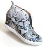 Linea Paolo Gray Black Felicia III Wedge Animal Print Sneaker NWOB Photo 0