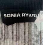 Sonia Rykiel Floral Stripe Knit Cardigan Sweater Medium M Made in Italy Viscose Black Photo 1