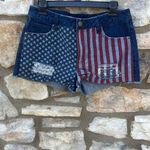 Design Lab  denim jean shorts American Flag size 28 Photo 5