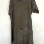 Blue Fish  Hand Painted Linen Boho dress  Photo 1