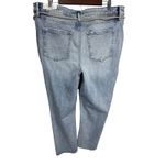 Maurice's  Kick Boot Ankle Jeans High Rise Button Fly Light Wash Raw Hem Women 20W Photo 2