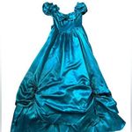 Gunne Sax 1960s Romantic Renaissance Bridal Collection Tooled Satin Dress Photo 0