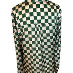 Show Me Your Mumu  Early Riser Pajama Top in Green Checker XSmall Womens Blouse Photo 6