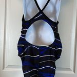 Adidas  Vortex-Back Sport Active Black Blue Training Swimsuit Size 40 EUC #1292 Photo 6