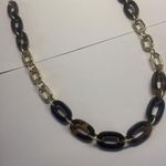 Talbots Women’s Signed  Gold Tone / Brown Faux Tortoise Costume Necklace Photo 8