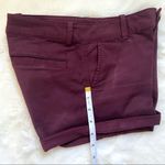 American Eagle Twill Maroon Midi Shorts Photo 2