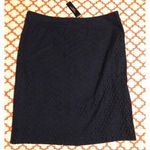Talbots  Woman Navy Blue Eyelet Skirt Women's 16 100% Cotton Zip At Back G2 Photo 0
