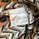 Emma & Ella NEW!  M/L Long Sleeve Button Front Dress Gray Black Ivory Chevron Photo 11