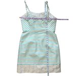 Lilly Pulitzer Remi Blue Horizon Bayview Stripe Metallic Corset Dress Size 6 Photo 6
