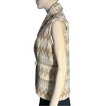 Ralph Lauren Women’s Size M Southwestern Aztec Cream Tan Horn Wool Sweater Vest Size M Photo 3
