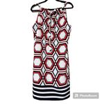 Crown & Ivy  women’s large halter dress geometric striped pattern ties in back Photo 2