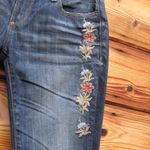 Driftwood NWT  Embroidered Dark Denim Skinny Jeans Photo 3