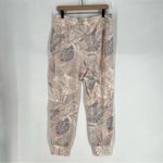 Sundry  Pastel Leaf Print Soft Stretch Jogger Pants Drawstring Loungewear Size 4 Photo 6