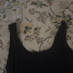 Black Sleeveless Deep Scoop neck Bodysuit Basic Minimal Capsule Casual Layering Size M Photo 1