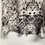 Style & Co Women's Black and White Patterned Top with Studs & Rhinestones Photo 2