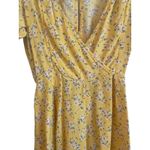 American Eagle Women Romper M Wrap Ditsy Floral Cottage Boho Fairy Y2K Retro Yellow Size M Photo 7