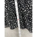 Paper Crane  Women's Blouse Black Micro Floral Peplum Size XS Short Sleeve Photo 5