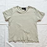 Sonoma  Y2K Cropped Green Yellow Striped Tee Shirt Womens XLarge Photo 0