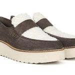 Vince Shearling Zola Suede Slip On Platform Loafer 6.5 Photo 1