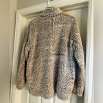Altar'd State  Cozy Brown Fleece Jacket Quarter Zip Pullover Size Small Like New Photo 2