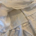 Roxy  Lovers Marshmallow Dress Large Smocked Off the Shoulder Maxi Ruffled Lace Photo 14