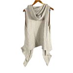 Joie  Cashmere Hooded Cardigan Small Waterfall Open Front Sleeveless Beige Soft Photo 1