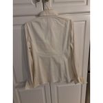 Ellen Tracy Cream Silk Blend Button Up Shirt Top Women Size 8 Long Sleeve Photo 4