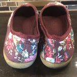 Solemate burgundy fabric Burgandy floral flats women's flats size 6 Red Photo 4
