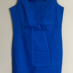 Chadwick's Women’s  Linen Ponte Sleeveless Sheath Lined Dress‎ Size 8 Blue Photo 0