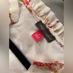 Vince Camuto NWT Size S White Floral Ruffle Flowy Long Sleeve Sheer Mini Dress Photo 10