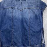 Liverpool  Women's Blue Denim Vest Button Front Size XS Rainier Wash 100% Cotton Photo 1
