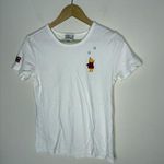 Disney Vintage Store Womens L Winnie The Pooh Shirt Short Sleeve White Snowflake Photo 0