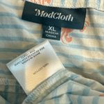 Modcloth  XL crab striped back button lightweight blouse top TS 2715 Photo 1