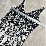 Ralph Lauren Lauren  A-Line Midi Dress Women's 8 White Black V-Neck Sleeveless Photo 9