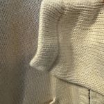 L.L. Bean Womens Zip Up Cardigan Sweater Knit‎ Large White Cotton Photo 2