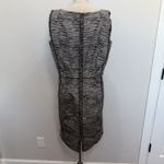 Lafayette 148 Sz 12 Dress Sheath Pencil Animal Print Sleeveless Career Work Tan Photo 5