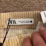 ZARA NWT  tan stripe mini skirt with bow Photo 5